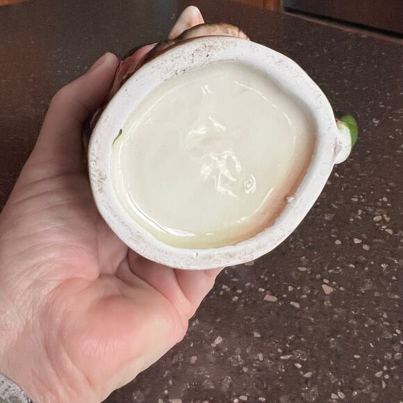 Vintage Green Toby Mug Pirate With Eye Patch Rare Glazed Hand Painted - Picture 6 of 10